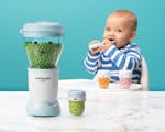 Product preview 5 of 8. Thumbnail nutribullet Baby with cups on blue background.